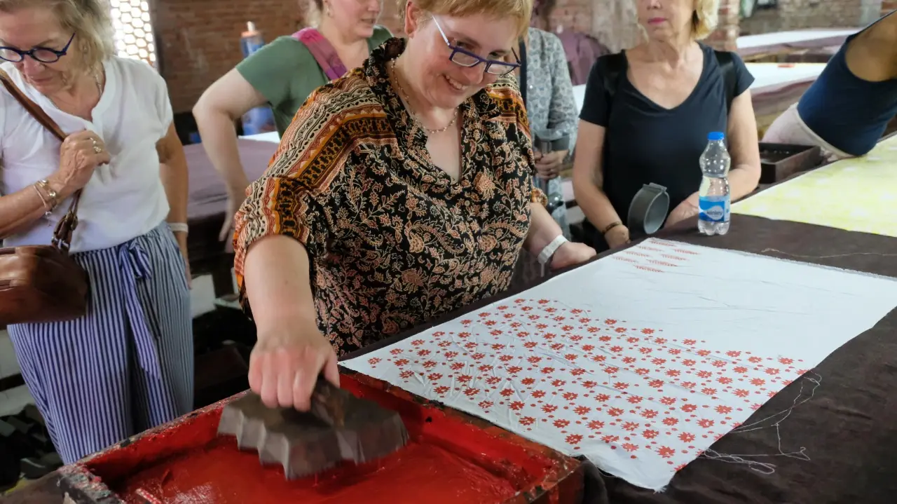 Hand block printing workshop